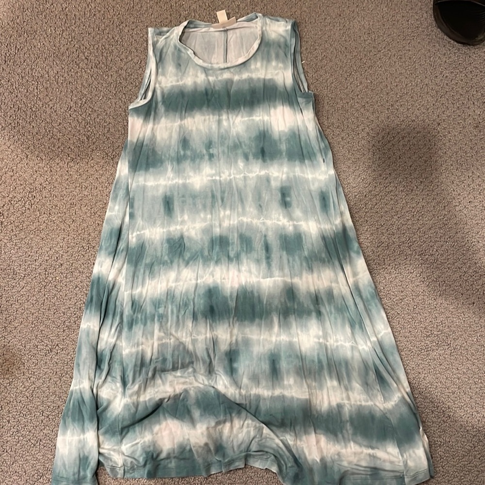 Turquoise Tye dye dress